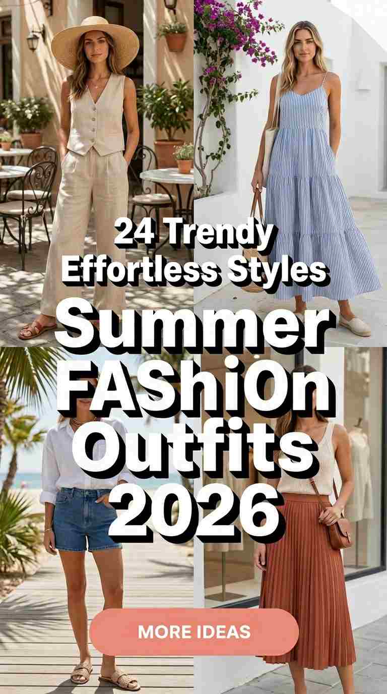 Chic Women Summer Fashion Outfits 2026 – 24 Trendy Effortless Styles