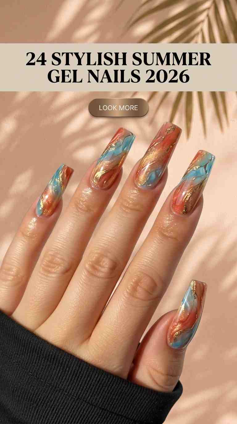 24 Stylish Summer Gel Nails 2026 with Luxury Touch – Elegant Nail Inspiration