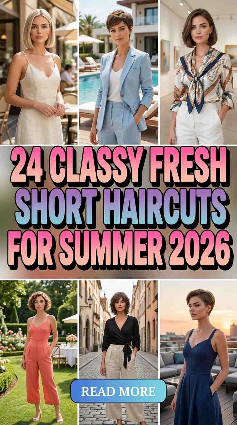 Fresh Short Haircuts for Summer 2026 with Elegance – 24 Classy Looks