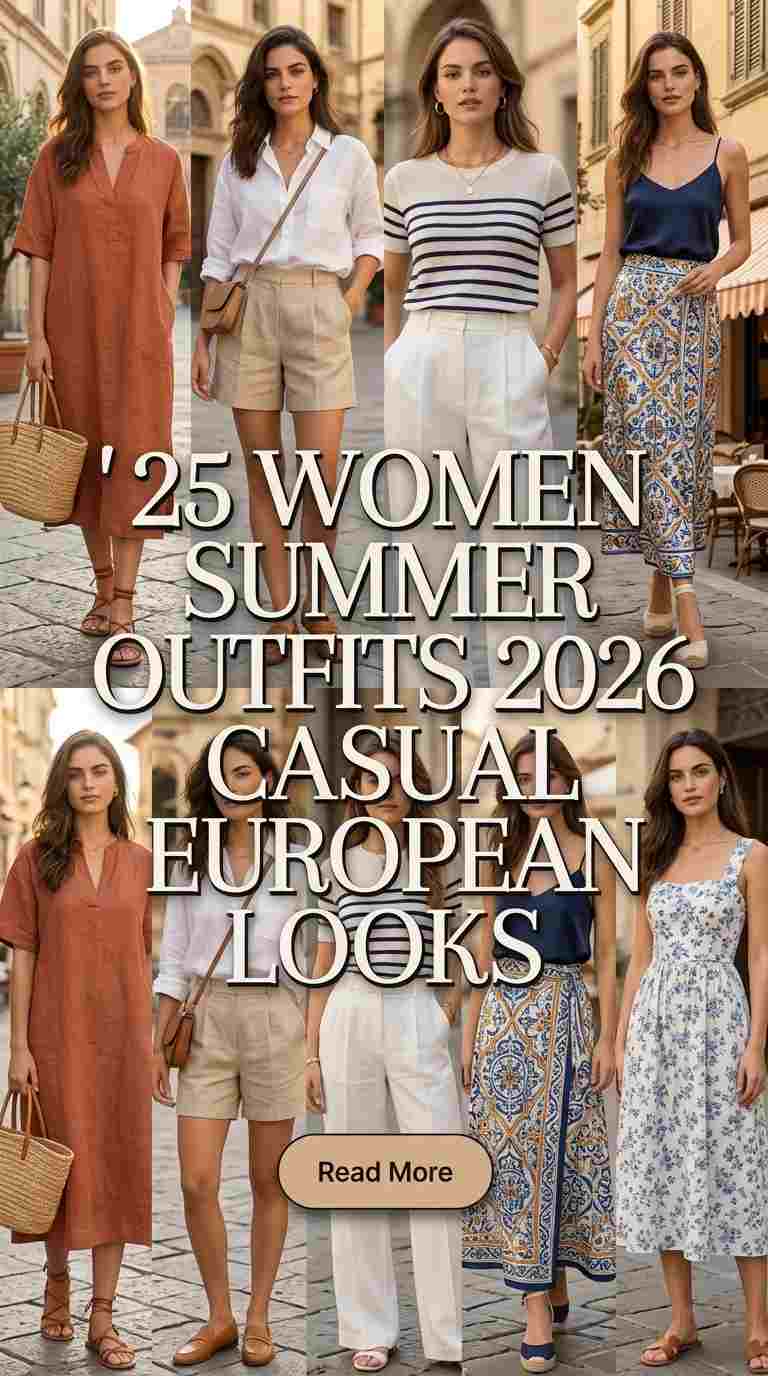 25 Women Summer Outfits 2026 Style – Chic & Casual European Looks