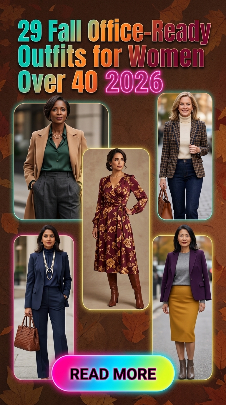 29 Fall Office-Ready Outfits for Women Over 40 2026 – Chic Business Casual Looks