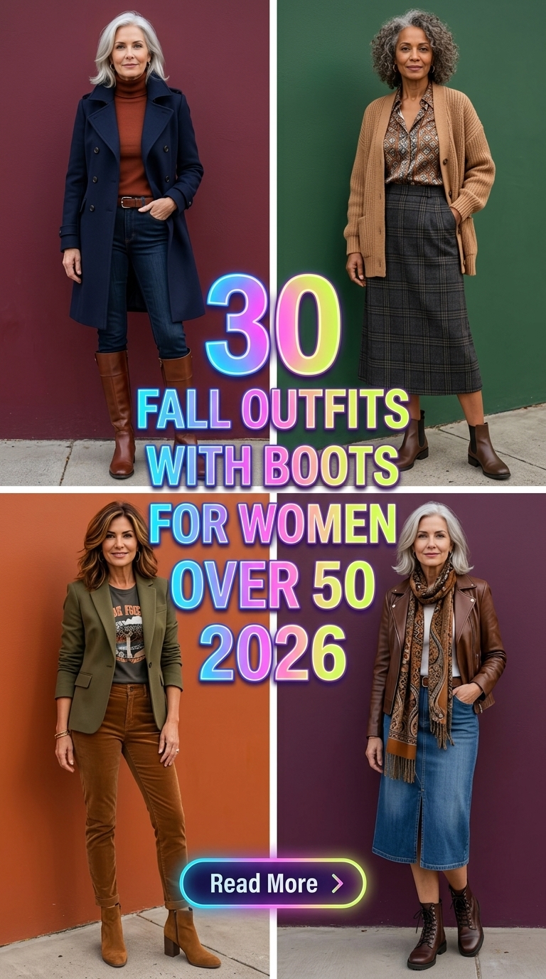 30 Fall Outfits with Boots for Women Over 50 2026 – Cozy, Classy & Cute Looks