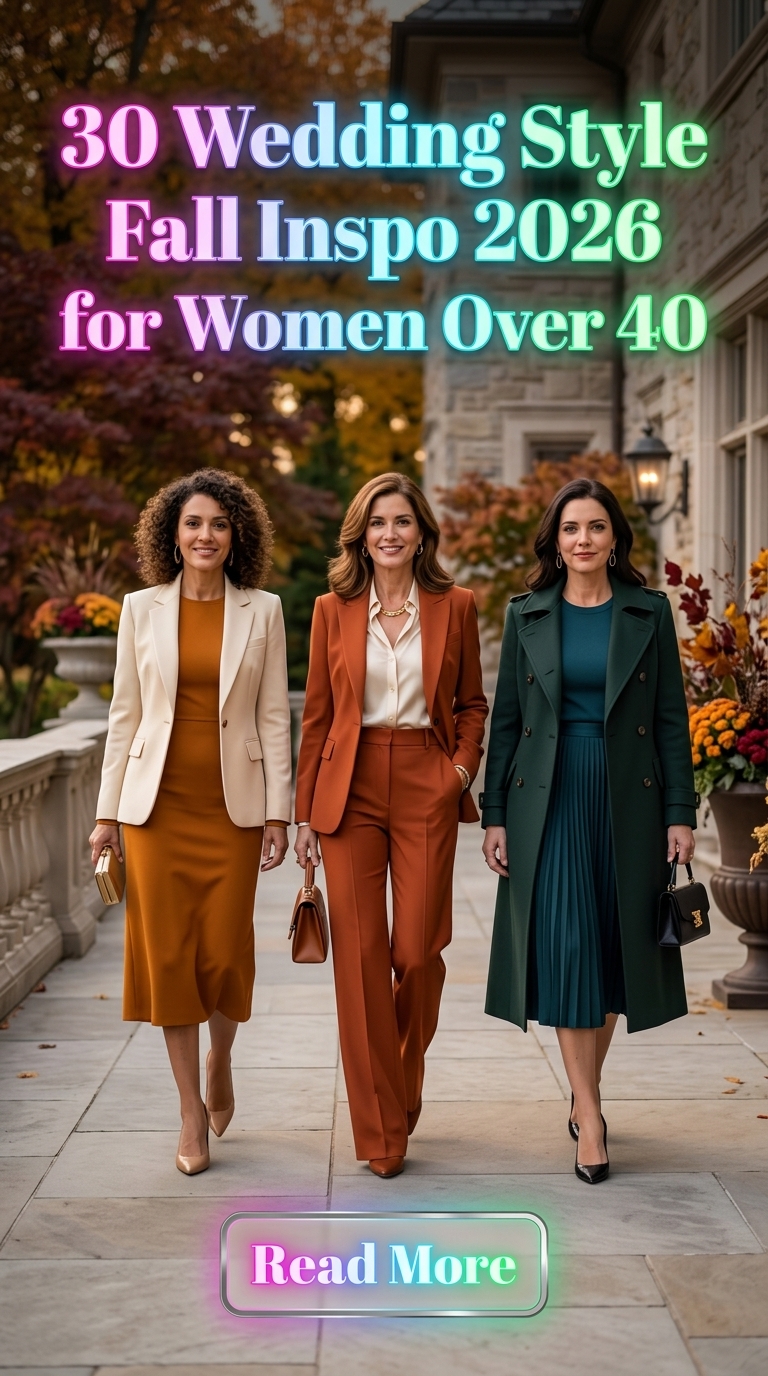 30 Wedding Style Fall Inspo 2026 for Women Over 40 – Elegant & Comfortable Guest Looks