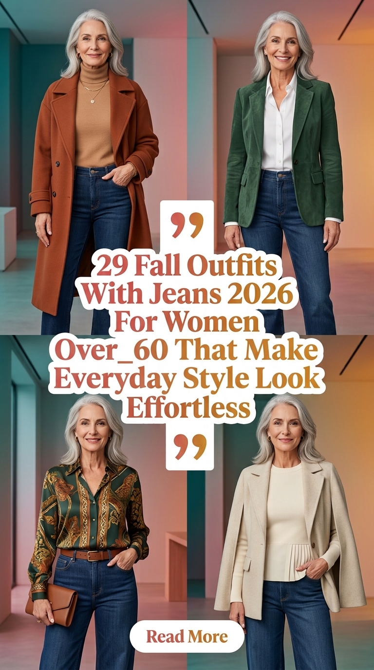 29 Fall Outfits With Jeans 2026 For Women Over 60 That Make Everyday Style Look Effortless