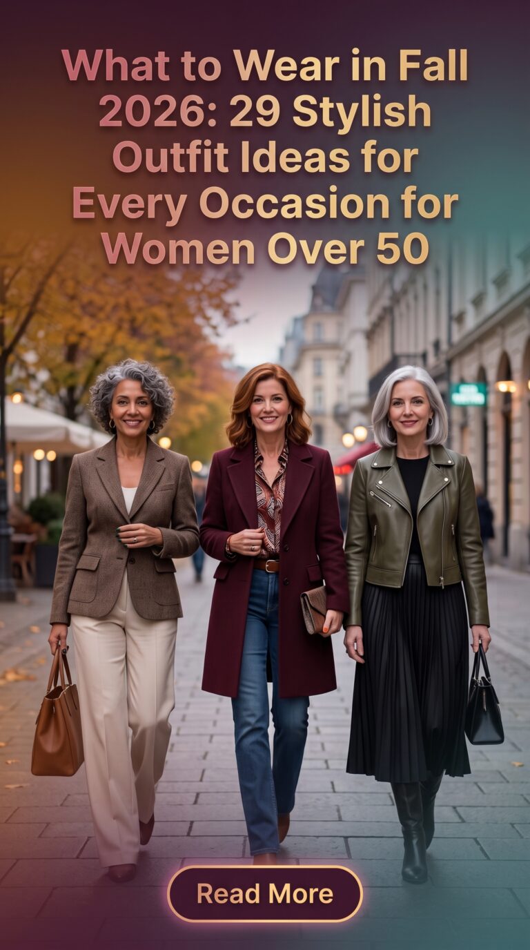 What to Wear in Fall 2026 for Women Over 50 – 29 Stylish Outfit Ideas for Every Occasion