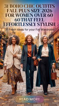 31 Boho Chic Fall Plus Size Outfits for Women Over 60 2026 – Effortless, Elegant & Timeless Style