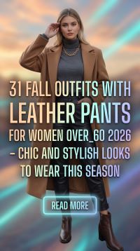31 Fall Leather Pants Outfits for Women Over 60 2026 – Chic, Timeless & Effortlessly Elegant