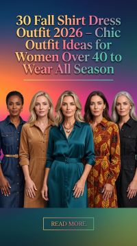 30 Fall Shirt Dress Outfits for Women Over 40 2026 – Chic, Timeless & Effortlessly Elegant