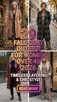 29 Fall Coat Outfits for Women Over 40 2026 – Timeless Layering & Chic Style