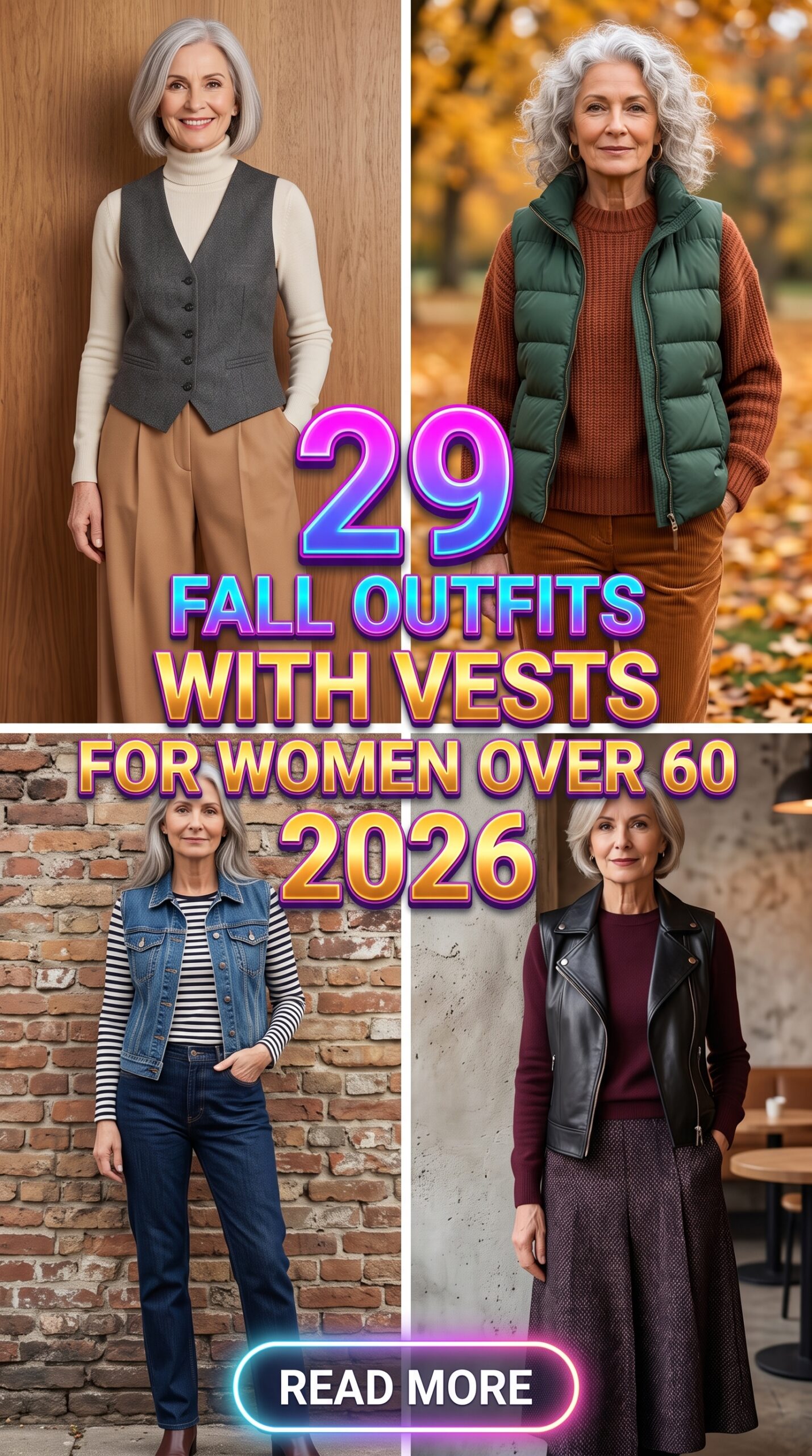 29 Fall Outfits with Vests for Women Over 60 2026 – Effortlessly Chic Layering
