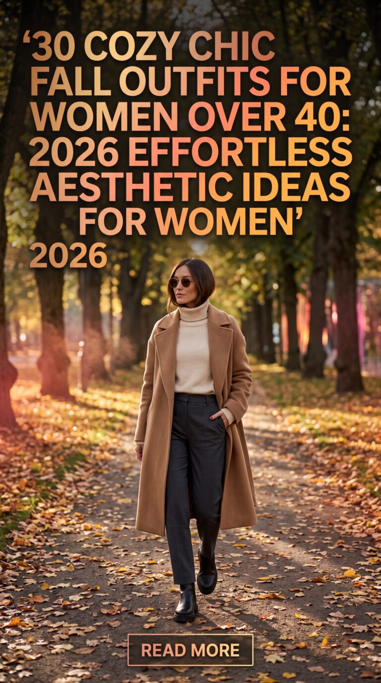 30 Cozy Chic Fall Outfits for Women Over 40 2026 – Effortless Aesthetic Style