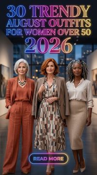 30 Trendy August Outfits for Women Over 50 2026 – Chic End-of-Summer Style You'll Love