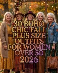 30 Boho Chic Fall Plus Size Outfits for Women Over 50 2026 – Effortless, Elegant & Timeless Style