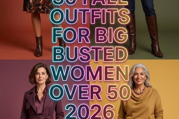 30 Fall Outfits for Big Busted Women Over 50 2026 – Flattering, Comfortable & Chic