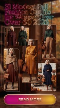 31 Modest Fall Fashion Outfits for Women Over 60 2026 – Elegant, Cozy & Timeless Style