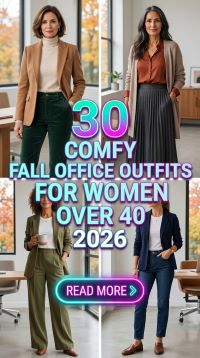 30 Comfy Fall Office Outfits for Women Over 40 2026 – Business Casual with Timeless Elegance
