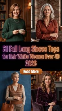 31 Fall Long Sleeve Tops for Fair White Women Over 40 2026 – Elegant Colors That Flatter Fair Skin