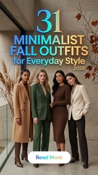 31 Minimalist Fall Outfits for Women 2026 – Timeless Elegance & Effortless Everyday Style