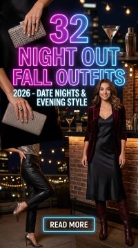 32 Night Out Fall Outfits 2026 – Chic Modern Looks for Date Nights & Evening Style