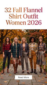 Fall Flannel Shirt Outfits for Women 2026 – 32 Effortlessly Chic Ways to Wear Plaid Flannel Shirts with Jeans and Layered Autumn Essentials All Season