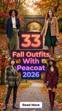 33 Fall Outfits with Peacoat 2026 – Effortlessly Stylish Ways to Wear a Peacoat with Jeans Polished Autumn Looks All Season
