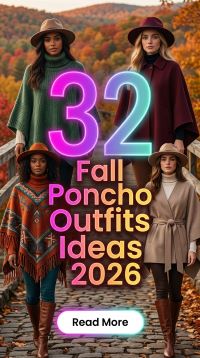 32 Fall Poncho Outfits 2026 – Effortlessly Stylish Ways to Wear Ponchos for Autumn Essentials Comfortable Looks All Season