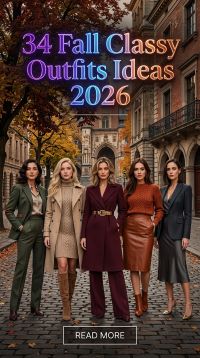 34 Classy Fall Outfits for Women 2026 – Elegant and Timeless Autumn Outfit Ideas and Chic Layers for Effortless Style All Season