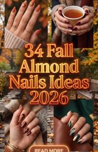34 Fall Almond Nails 2026 – Chic, Cozy and Stylish Manicure Ideas with Rich Autumn and Trendy Nail Art for the Season