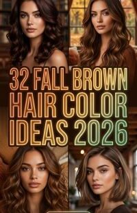 32 Fall Brown Hair Color Ideas 2026 – Gorgeous Brunette Shades with Rich Chocolate, Caramel, Mocha and Dimensional Autumn Tones You'll Want to Save