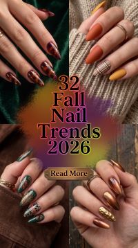 32 Fall Nail Trends 2026 – Chic Brown and Square Nail Designs with Cozy Autumn Colors and Stylish Manicure Ideas to Try This Season