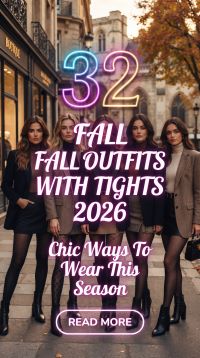 32 Fall Outfits with Tights 2026 – Chic Ways to Wear Skirts, Boots & Cozy Layers with Minimalist Style