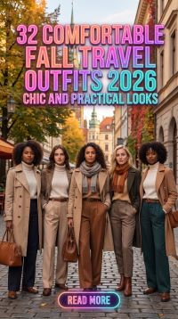 32 Comfortable Fall Travel Outfits 2026 – Timeless Layers, Elegant Basics & Sophisticated Vacation Fashion