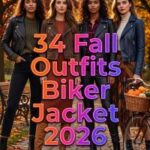 34 Fall Biker Jacket Outfits 2026 – Chic & Edgy Ways to Style a Leather Jacket with Jeans, Dresses, Boots, Cozy Sweaters and Layered Autumn Pieces for Effortless Everyday Style