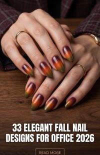 33 Fall Nail Designs for Office 2026 – Elegant, Chic and Professional Manicure Ideas with Neutral Tones, Tips and Sophisticated Autumn Colors