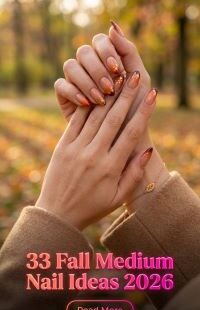 33 Fall Medium Nail Ideas 2026 – Trendy, Chic and Stylish Manicure Designs with Rich Autumn Colors and Creative Nail Art to Wear All Season
