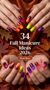 34 Fall Manicure Ideas 2026 – Chic Autumn Nail Designs with Rich Colors, Cozy Neutrals and Elegant Seasonal Details You'll Want to Copy