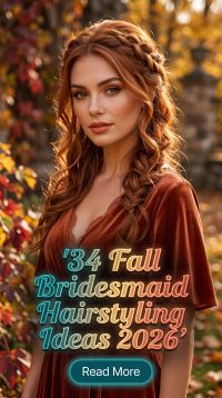 34 Fall Bridesmaid Hairstyles 2026 – Elegant and Romantic Hairstyling Ideas with Soft Waves and Beautiful Updos for Every Hair Length