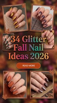 34 Glitter Fall Nail Ideas 2026: Cozy Autumn Nail Designs, Chic Fall Manicure Inspiration & Stylish Nail Art Ideas to Try This Season