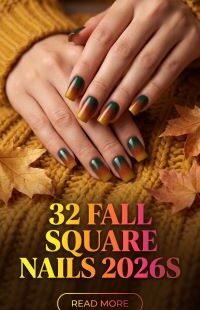 32 Fall Square Nails 2026: Chic, Trendy and Stylish Autumn Nail Designs to Try for a Gorgeous Seasonal Manicure