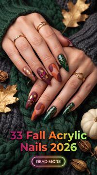33 Fall Acrylic Nails 2026: Trendy, Chic and Gorgeous Autumn Nail Designs, Colors and Manicure Ideas You’ll Want to Copy This Season