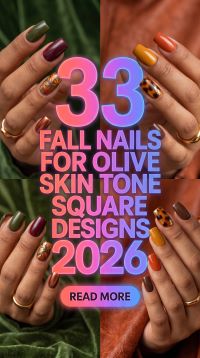 33 Fall Nails for Olive Skin Tone 2026: Gorgeous, Cute, Chic & Trendy Autumn Nail Ideas, Nail Designs, Colors and Manicure Inspo to Try This Season