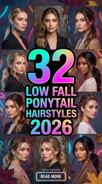 32 Low Fall Ponytail Hairstyles 2026: Easy Low Ponytail Hair Ideas to Beat the Heat in Style, Perfect for Everyday Looks, Casual Outfits and Autumn Hair Inspo