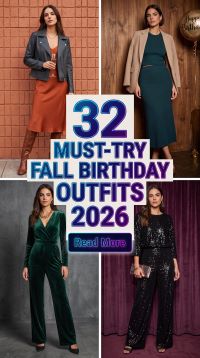 32 Cute Fall Birthday Outfits for Women 2026: Elegant Autumn Birthday Party Looks, Dresses and Gorgeous Fall Fashion Inspo You’ll Absolutely Love