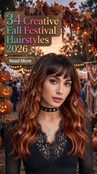 34 Creative Fall Festival Hairstyles 2026: Unique, Chic, Trendy & Gorgeous Hair Ideas for Women, Including Boho Braids and Statement Festival Looks Designed to Turn Heads