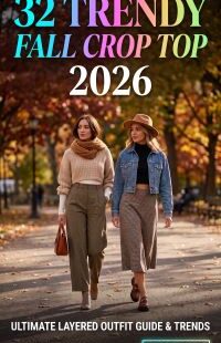32 Cute Fall Crop Top Outfits You’ll Actually Love in 2026: Trendy, Chic & Stylish Autumn Outfit Ideas for a Fashionable Seasonal Look