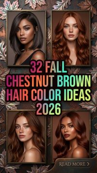 32 Fall Chestnut Brown Hair Color Ideas 2026 – Rich, Timeless & Gorgeous Brunette Shades to Try