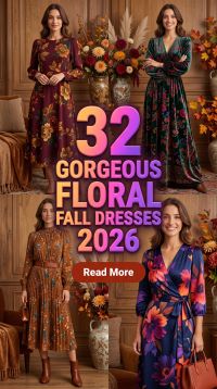 32 Gorgeous Floral Fall Dresses 2026: Elegant Autumn Dress Ideas for Women, Including Floral Maxi, Jackets, Cardigans and Stylish Seasonal Layers You’ll Absolutely Love