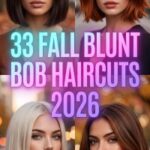 33 Clean Fall Blunt Bob Haircuts 2026: Fresh, Chic, Sleek & Trendy Takes on This Timeless Hairstyle, Polished Blunt Cuts and Elegant Autumn Hair Ideas for a Stylish New Season