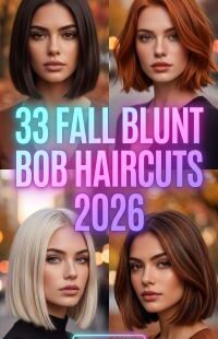 33 Clean Fall Blunt Bob Haircuts 2026: Fresh, Chic, Sleek & Trendy Takes on This Timeless Hairstyle, Polished Blunt Cuts and Elegant Autumn Hair Ideas for a Stylish New Season