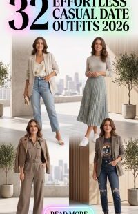 32 Casual October Date Outfits for Women 2026: Comfortable & Stylish Date Night Fashion Ideas with Jeans, Sweaters, Dresses and Effortless Autumn Looks That Actually Work